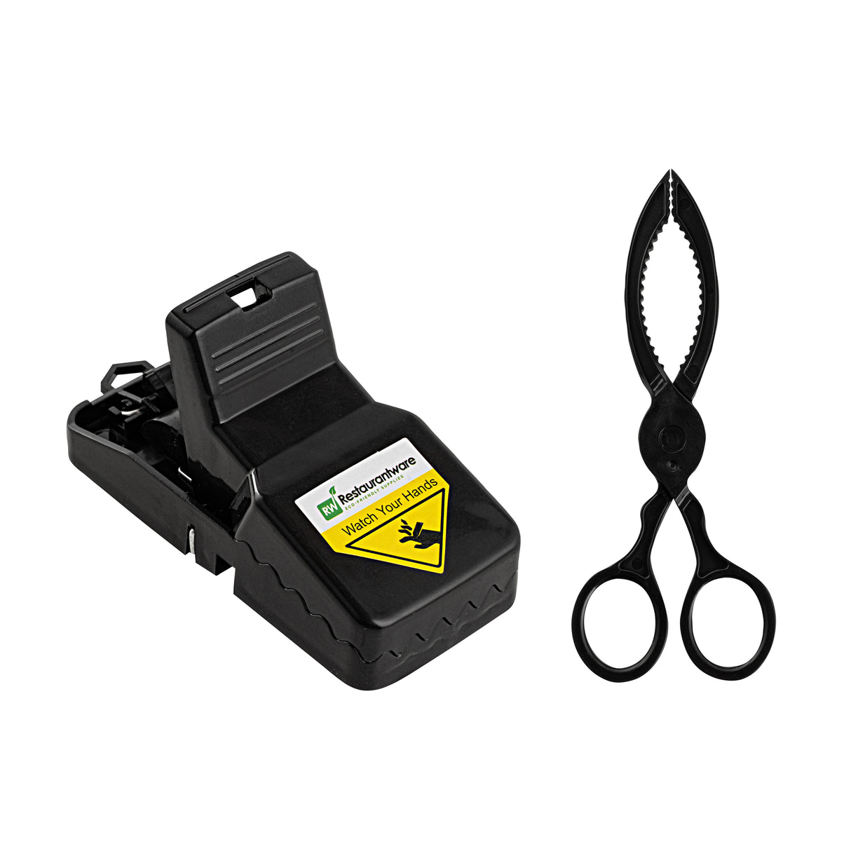 Mouse Trap, Interlocking Teeth, Pest Tek, 2-Clamp, Black, Plastic, Reusable,1 - 1 EACH