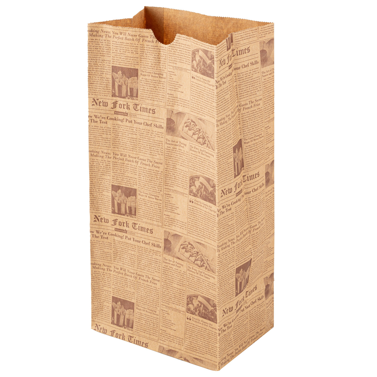 Bags, Bag Tek 8 Pound, Paper, Kraft Newsprint, 6 x 4 x 11.75 Inch,100 - 1 EACH