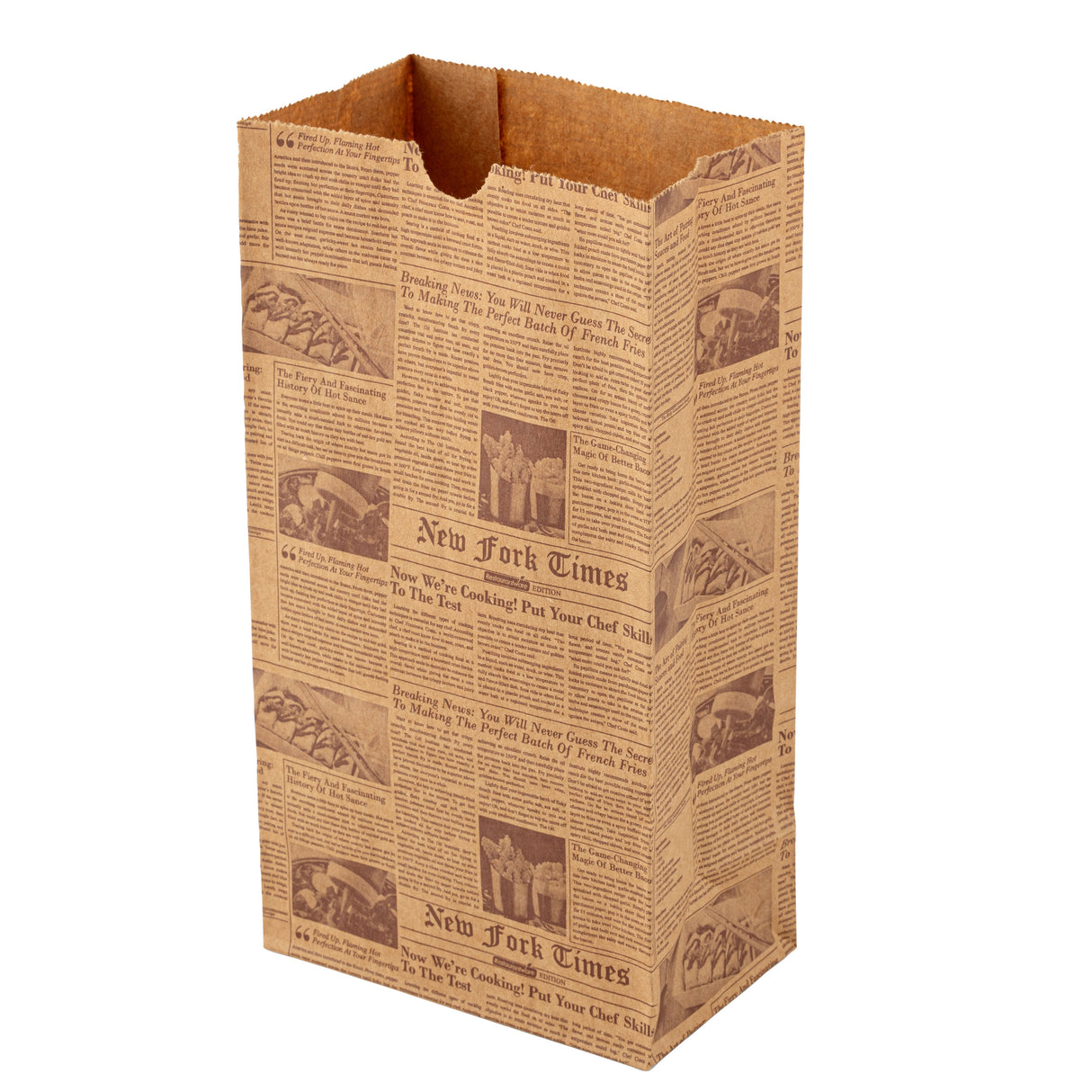Bags, Bag Tek 4 Pound, Paper, Kraft Newsprint, 5 x 3.25 x 9.5 Inch,100 - 1 EACH