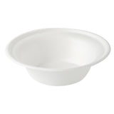 Bowls, Pulp Safe, Sugarcane & Bagasse, White, Round, 6 x 6 x 1.75 Inch,100 - 1 EACH
