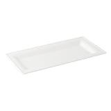 Plates, Pulp Safe 10 x 5 x 0.5 Inch, Sugarcane & Bagasse, White, Rectangular,100 - 1 EACH