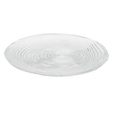 Plates, Vetri 9.5 x 9.5 x 0.75 Inch, Glass Swirl, Clear, Round,6 - 1 EACH