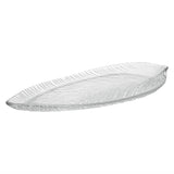 Plates, Serving, Vetri 17 x 7.75 x 1.25 Inch, Glass, Clear, Leaf,6 - 1 EACH