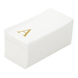 Towels, Guest, Luxenap, Linen-Like, White, with Gold Sans Serif Letter A, Air Laid, 15.75 x 8 Inch,2000 - 1 EACH