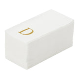 Towels, Guest, Luxenap, Linen-Like, White, with Gold Sans Serif Letter D, Air Laid, 15.75 x 8 Inch,2000 - 1 EACH