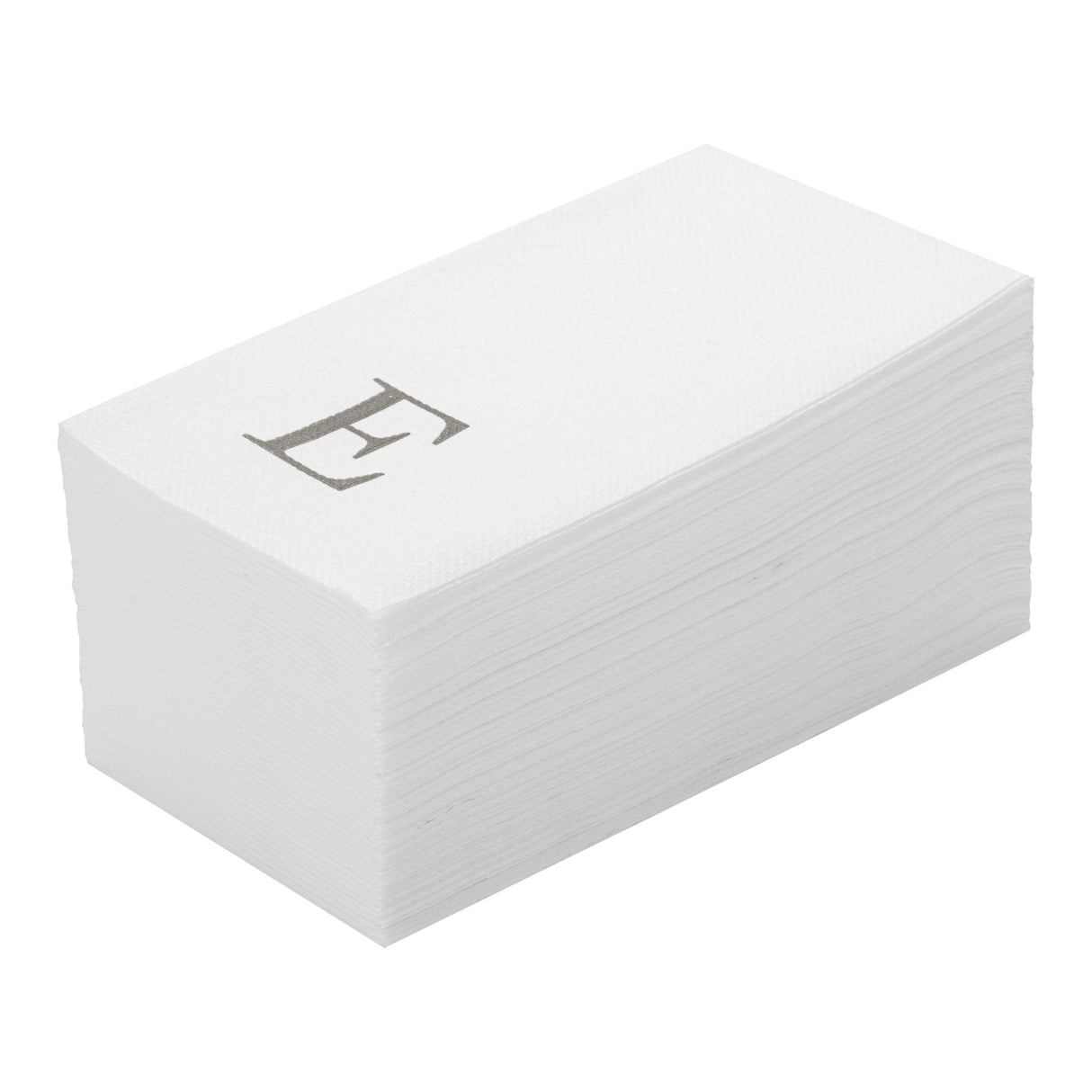 Towels, Guest, Luxenap, Linen-Like, White, with Silver Sans Serif Letter E, Air Laid, 15.75 x 8 Inch,2000 - 1 EACH