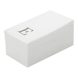 Towels, Guest, Luxenap, Linen-Like, White, with Silver Sans Serif Letter E, Air Laid, 15.75 x 8 Inch,2000 - 1 EACH