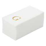 Towels, Guest, Luxenap, Linen-Like, White, with Gold Sans Serif Letter G, Air Laid, 15.75 x 8 Inch,2000 - 1 EACH
