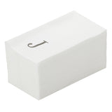 Towels, Guest, Luxenap, Linen-Like, White, with Silver Sans Serif Letter J, Air Laid, 15.75 x 8 Inch,2000 - 1 EACH