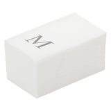 Towels, Guest, Luxenap, Linen-Like, White, with Silver Sans Serif Letter M, Air Laid, 15.75 x 8 Inch, 1 Each,2000 - 1 COUNT