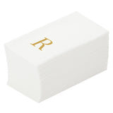 Towels, Guest, Luxenap, Linen-Like, White, with Gold Sans Serif Letter R, Air Laid, 15.75 x 8 Inch,2000 - 1 EACH