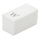 Towels, Guest, Luxenap, Linen-Like, White, with Silver Sans Serif Letter W, Air Laid, 15.75 x 8 Inch,2000 - 1 EACH