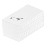 Towels, Guest, Luxenap, Linen-Like, White, with Silver Cursive Letter A, Air Laid, 15.75 x 8 Inch,2000 - 1 EACH