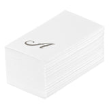 Towels, Guest, Luxenap, Linen-Like, White, with Silver Cursive Letter A, Air Laid, 15.75 x 8 Inch, 1 Each,2000 - 1 COUNT