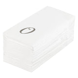 Towels, Guest, Luxenap, Linen-Like, White, with Silver Cursive Letter O, Air Laid, 15.75 x 8 Inch,2000 - 1 EACH