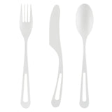 Cutlery Kits, Fork/Knife/Spoon, 7.5 Inch, Plastic, White, Heat Resistant & Compostable, CPLA, 1 Each,290 - 1 COUNT