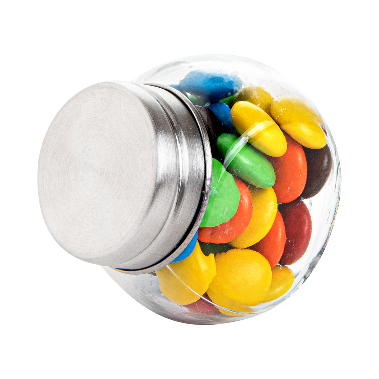Jars, Favor, 2 Ounce Mini, Vetri, Clear, Glass with Chrome Lid,10 - 1 EACH
