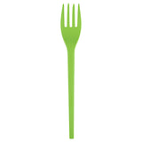 Forks, Basic Nature, Plastic, Green, 6.5 Inch, CPLA, Heat-Resistant,250 - 1 EACH