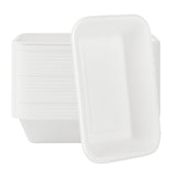 Containers, Pulp Safe 16 Ounce, Sugarcane & Bagasse, White, 7 x 4.5 x 1.5 Inch,100 - 1 EACH