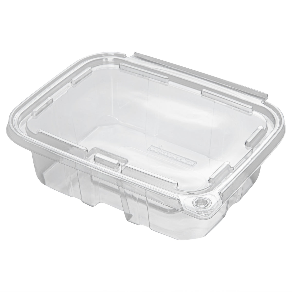 Containers, Salad, Tamper Tek 20 Ounce, Plastic, Clear, 7.25 x 5.5 x 2 Inch, with Lid, Tamper-Evident, 1 Each,100 - 1 COUNT