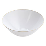 Bowls, Moderna 6 Ounce, Plastic, White with Gold-Rim, Round, 4.75 x 4.75 x 1.75 Inch,100 - 1 EACH