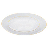 Plate Sets, 7 & 10 Inch, Plastic, Clear with Gold-Rim, Round,40 - 1 EACH
