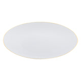 Plates, Moderna 7.5 x 0.5 Inch, Plastic, White with Gold-Rim, Round, 1 Each,200 - 1 COUNT