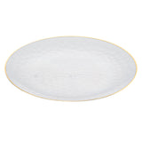 Plates, Moderna 7.5 x 0.5 Inch, Plastic, Clear with Gold-Rim, Round,200 - 1 EACH