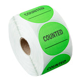 Labels, Counted Inventory, 2 x 2 Inch, Paper, Green,1000 - 1 EACH