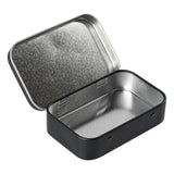 Containers, RW Base 4 Ounce, Tin, Black, Rectangular, with Hinged Lid,100 - 1 EACH