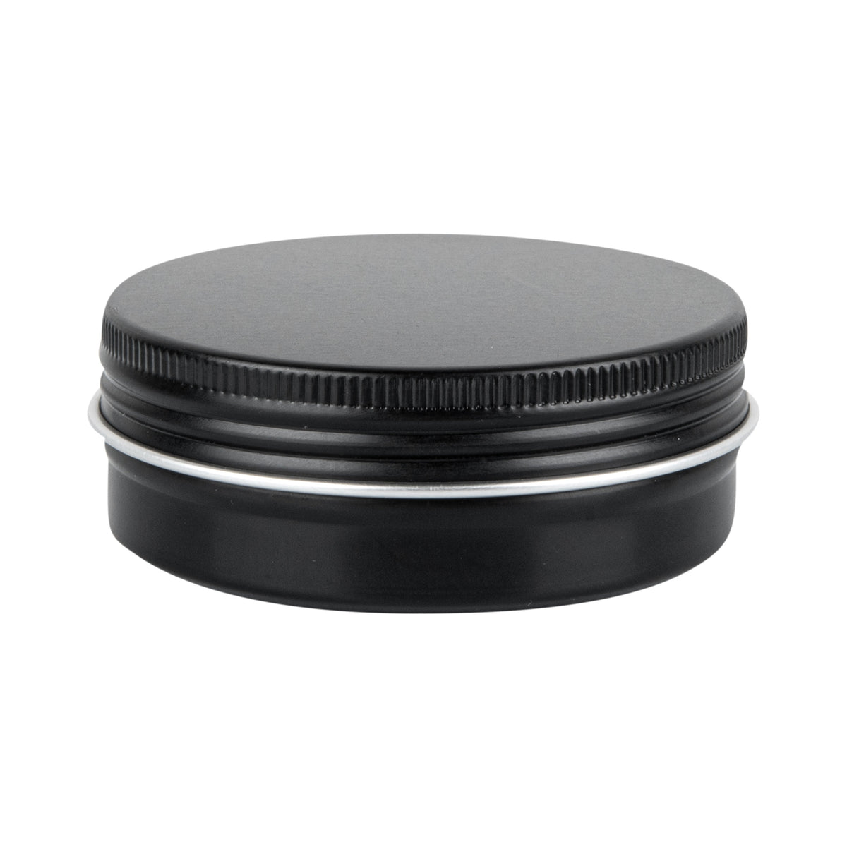 Containers, RW Base 2 Ounce, Tin, Black, Round, with Screw Lid, 1 Each,100 - 1 COUNT