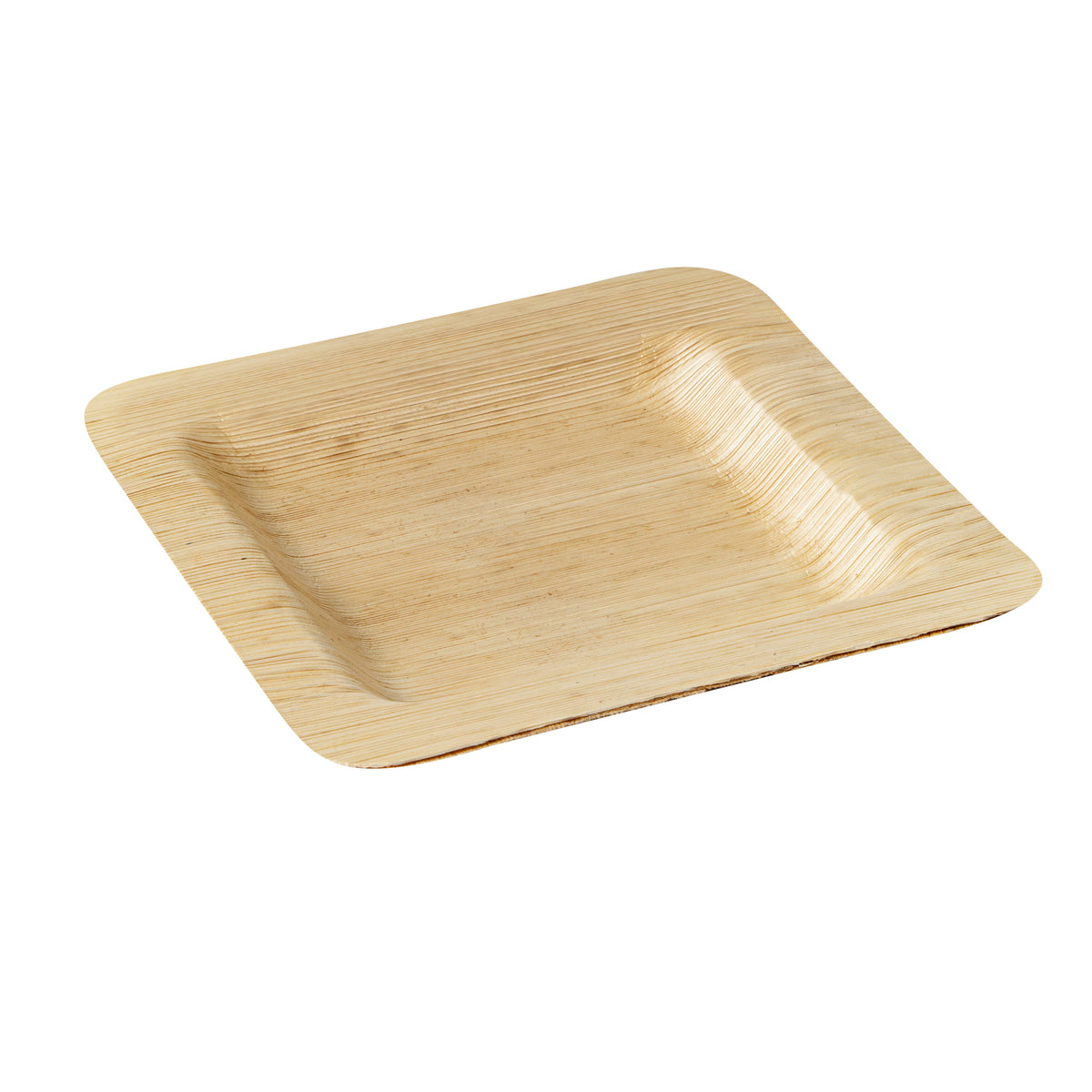 Plates, Bambuddha 4.75 x 0.5 Inch, Bamboo, Natural, Square, 1 Each,100 - 1 COUNT
