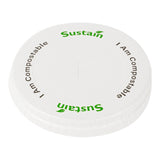 Lids, Flat, Plastic, White, PLA, Compostable, for 9/12/16/20/22 Ounce Cold Cups, 1 Each,1000 - 1 COUNT