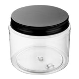Jars, Candy & Snack, RW Base 16 Ounce, Clear, Plastic, with Black Aluminum Lid, Round, 3.75 x 3.75 x 3 Inch,100 - 1 EACH