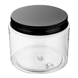 Jars, Candy & Snack, RW Base 16 Ounce, Clear, Plastic, with Black Aluminum Lid, Round, 3.75 x 3.75 x 3 Inch, 1 Each,100 - 1 COUNT