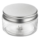 Jars, Candy & Snack, RW Base 4 Ounce, Clear, Plastic, with Silver Aluminum Lid, Round, 2.75 x 2.75 x 1.5 Inch,100 - 1 EACH