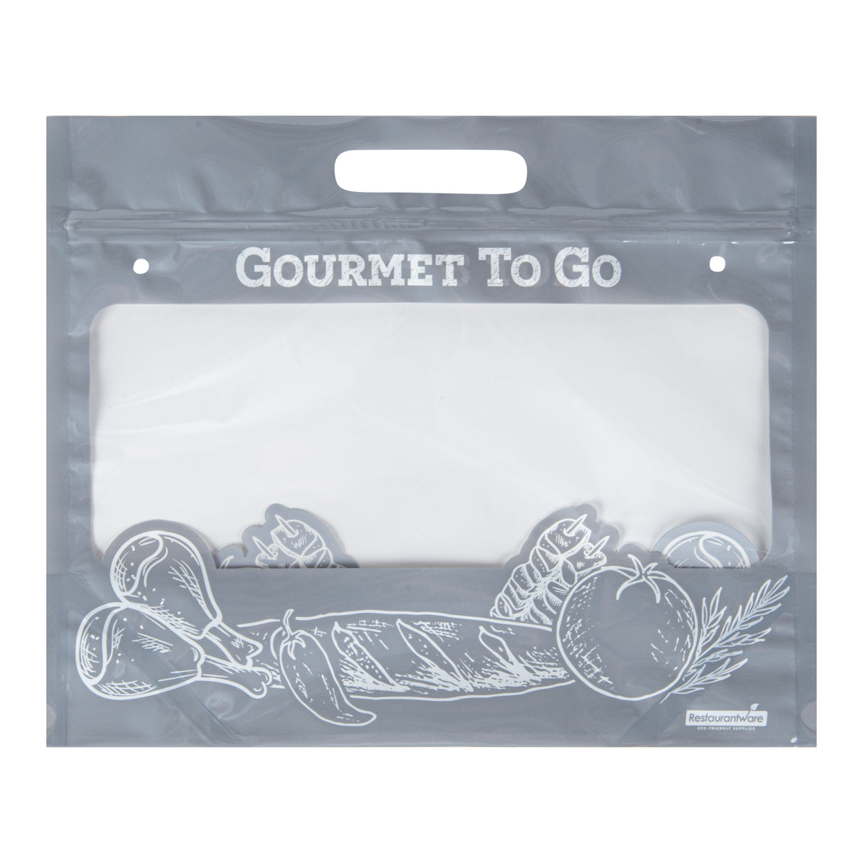 Bags, Hot Food, Bag Tek 12.75 x 5.75 x 10.25 Inch, Plastic, Gray,100 - 1 EACH