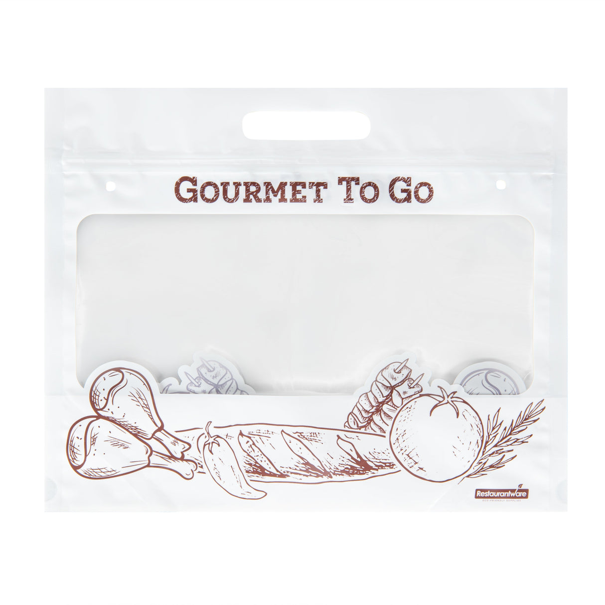 Bags, Hot Food, Bag Tek 12.75 x 5.75 x 10.25 Inch, Plastic, White,100 - 1 EACH