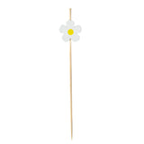 Skewers, 4.75 Inch, Bamboo, White Daisy,100 - 1 EACH