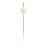 Skewers, 4.75 Inch, Bamboo, White Daisy, 1 Each,100 - 1 COUNT
