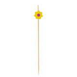 Skewers, 4.75 Inch, Bamboo, Yellow Sunflower,100 - 1 EACH