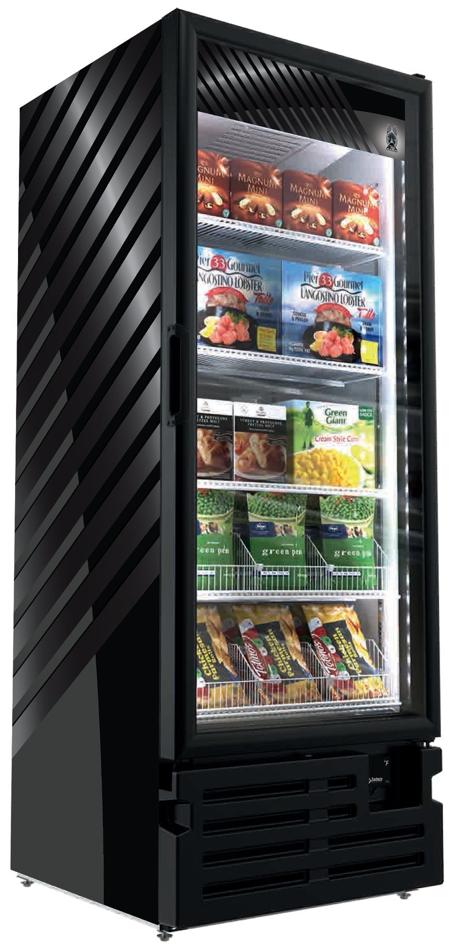 Freezer, Merchandiser, 24 Cubic Feet, Single Door, Glass,1 - 1 EACH