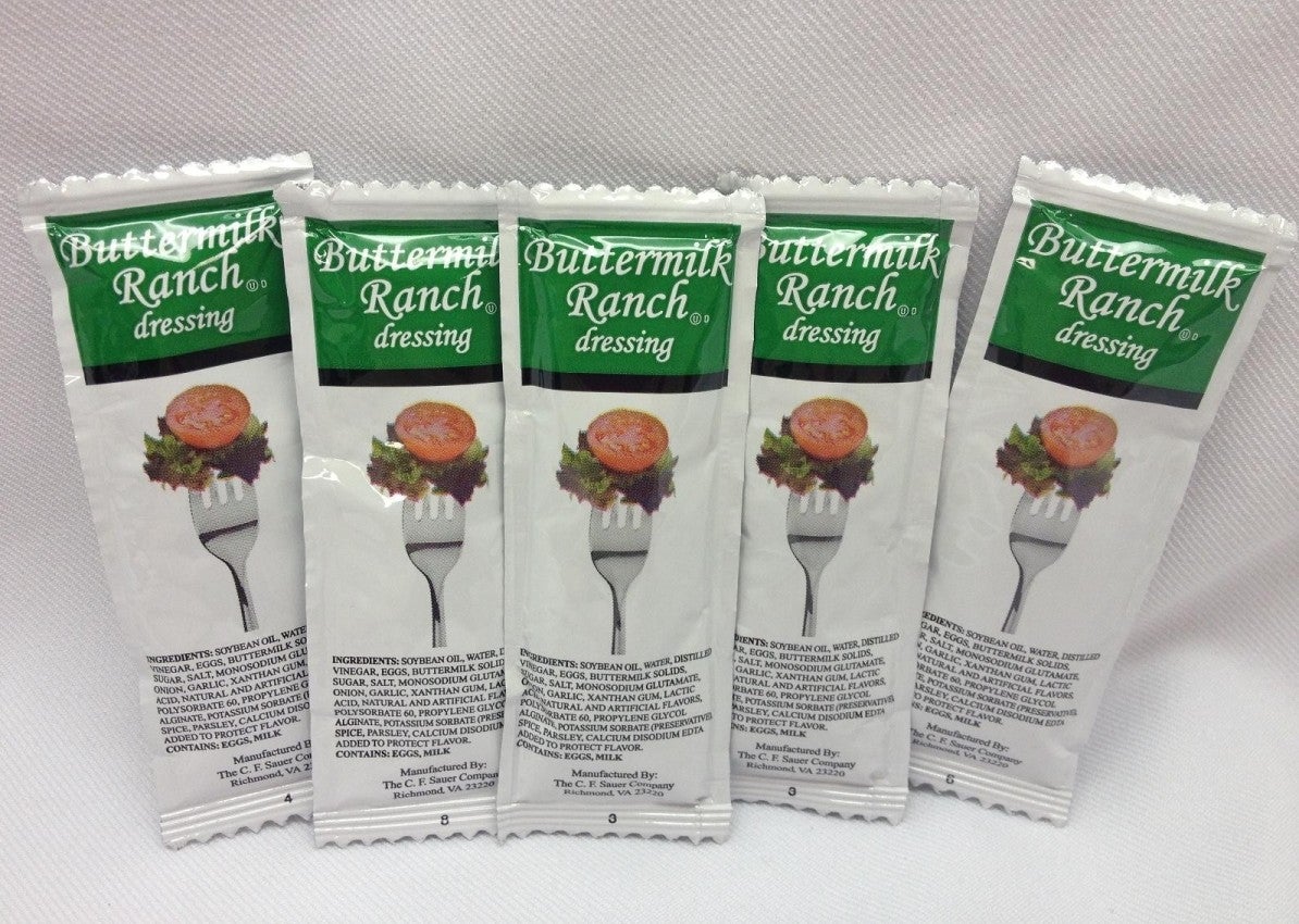 Dressing, Buttermilk Ranch, Packets,200 - 12 Gram Avg