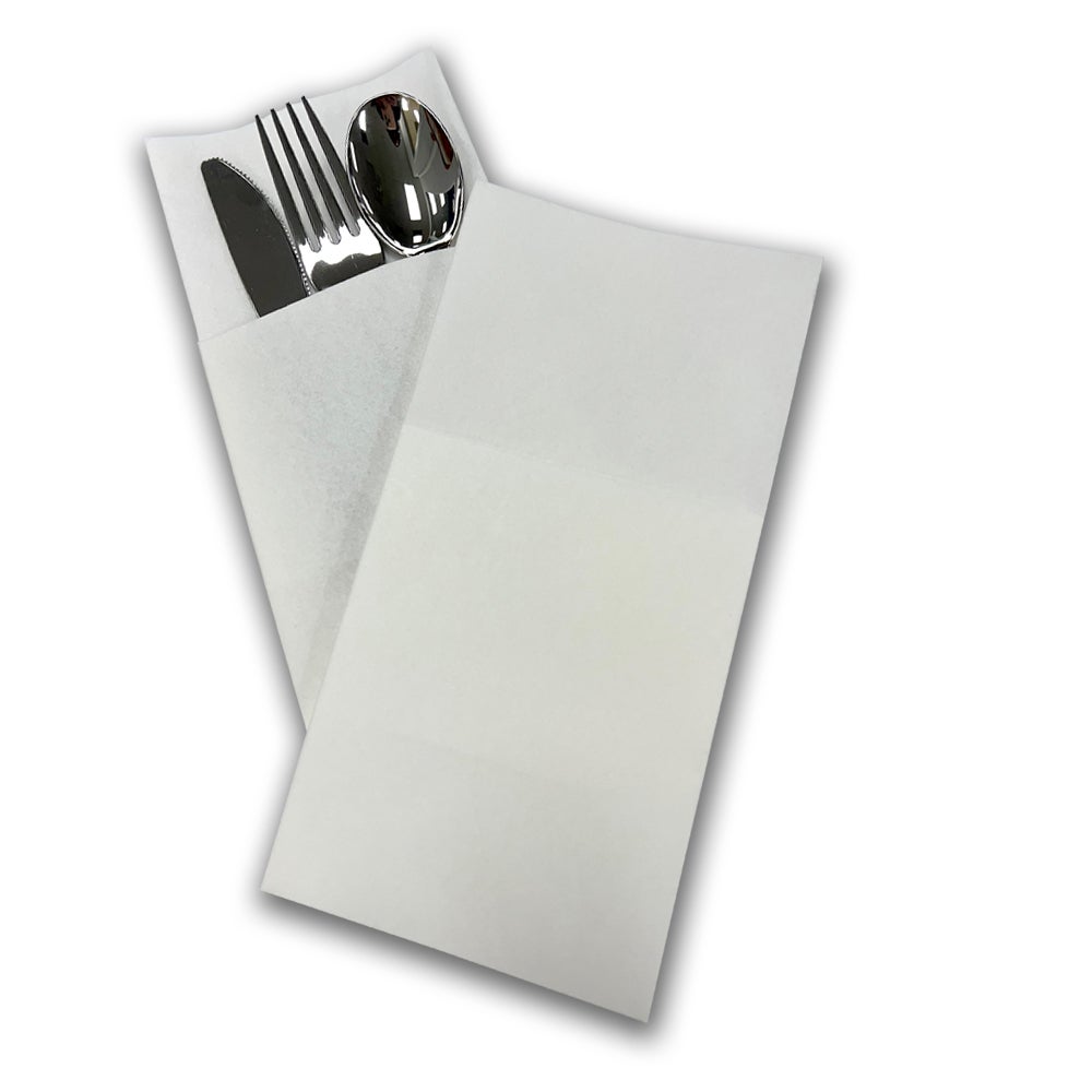Napkins, Pocketfold Dinner, Linen-Like, White, 1 Each,1000 - 1 COUNT