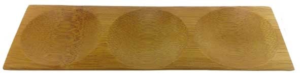 Dishes, 3-Compartment, Mini, Bamboo,12 - 50 COUNT