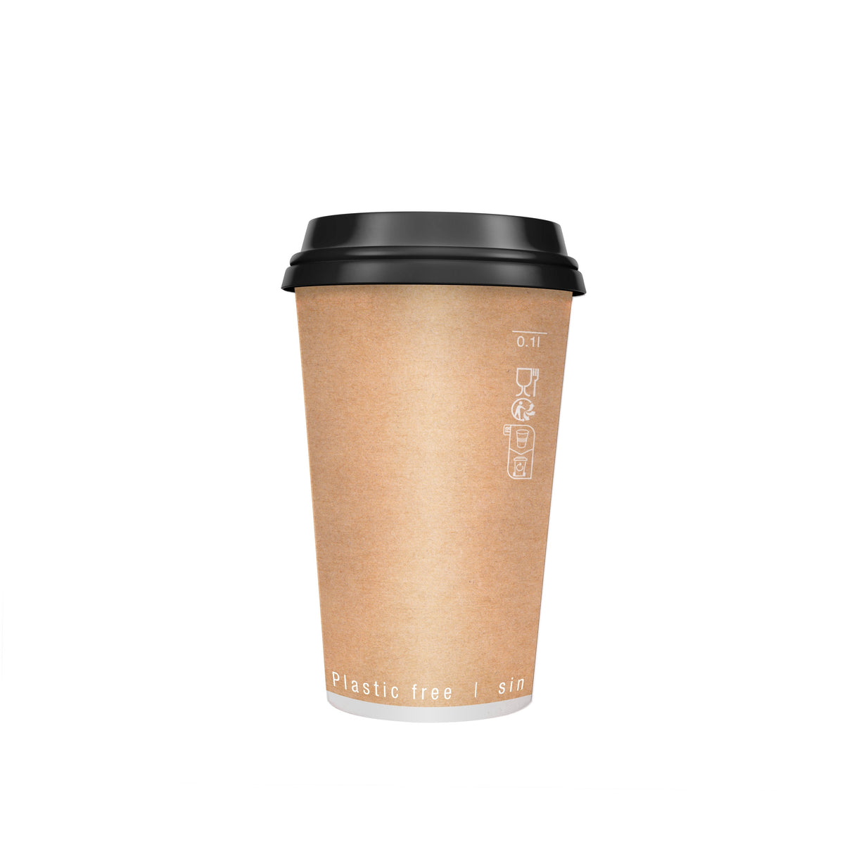 Cups, 10 Ounce, Paper, Kraft, Double-Wall,20 - 50 COUNT