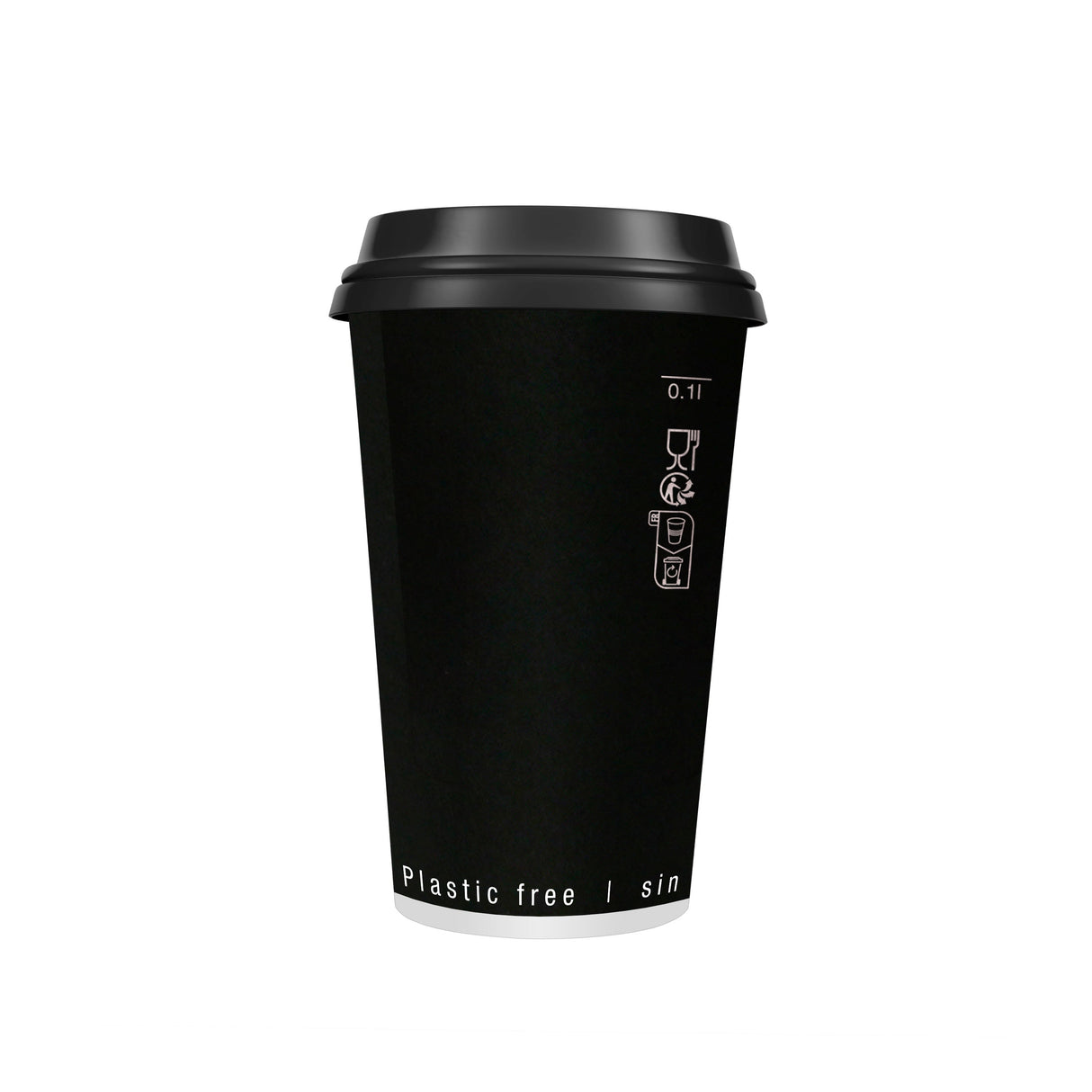 Cups, 12 Ounce, Paper, Black, Double-Wall,20 - 50 COUNT