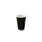 Cups, 4 Ounce, Paper, Black, Rippled-Wall,40 - 50 COUNT