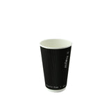 Cups, 8 Ounce, Paper, Black, Rippled-Wall,20 - 50 COUNT