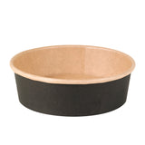 Bowls, Buckaty 16 Ounce, Paper, Black & Kraft, 5.9 x 5 x 1.77 Inch,8 - 45 COUNT